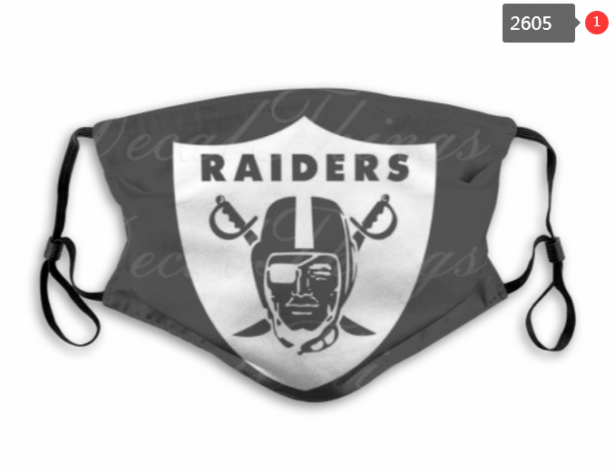 NFL Oakland Raiders #50 Dust mask with filter->nfl dust mask->Sports Accessory